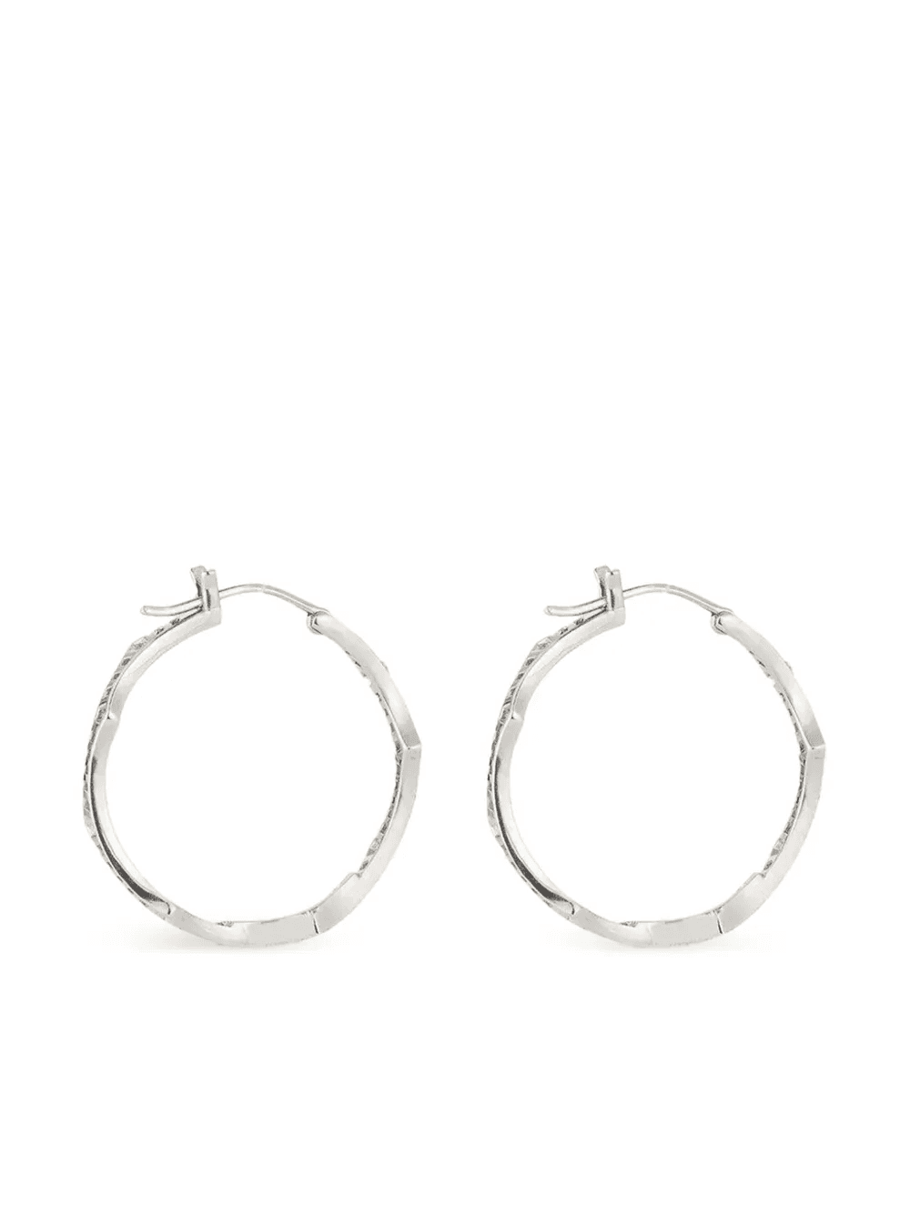 Briar diamond hoop earrings - Image 1
