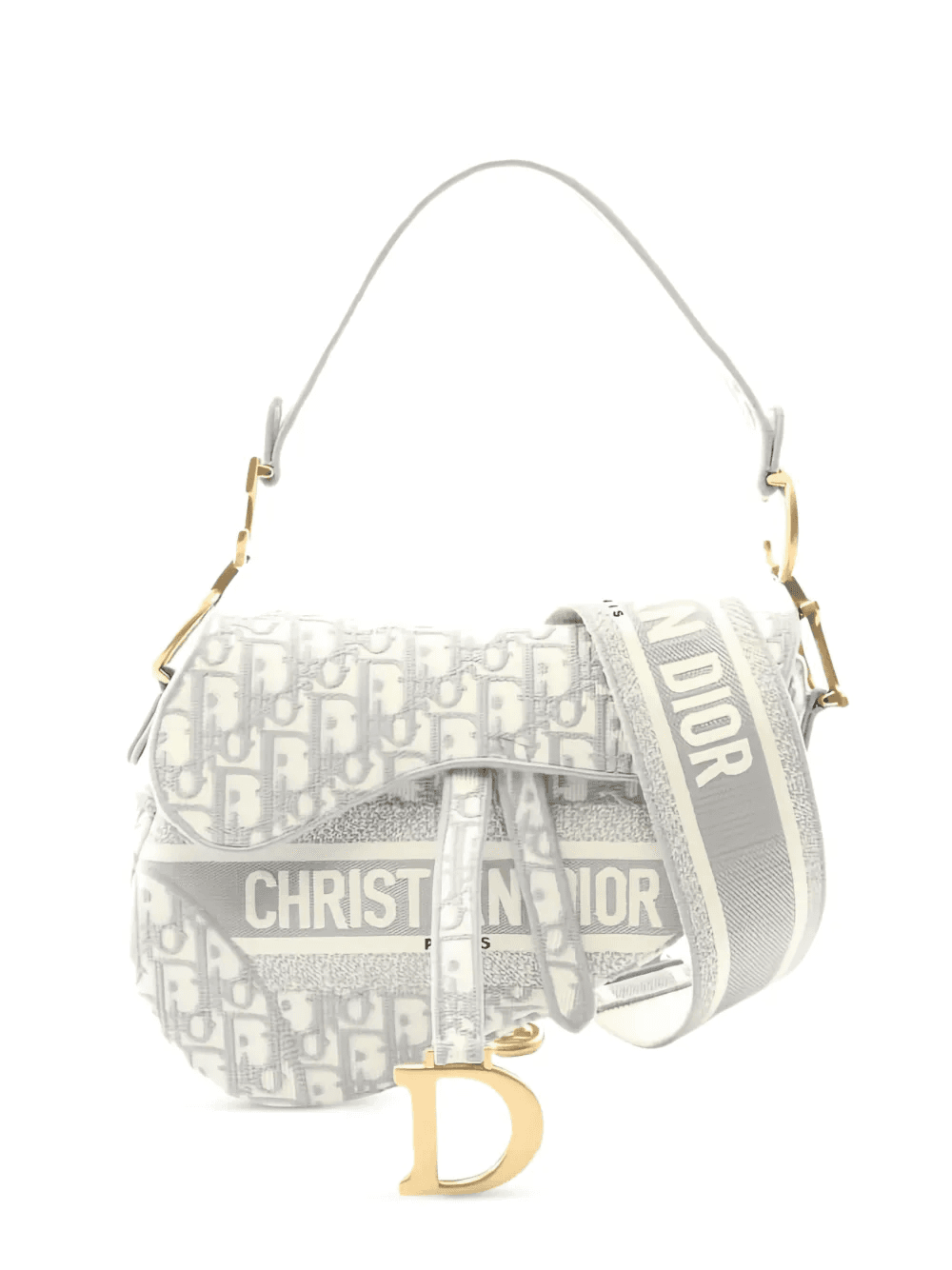 2010s Oblique jacquard Saddle bag - Image 1