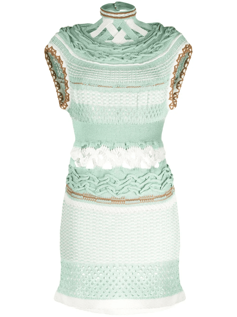Bamboo basket-pattern dress - Image 1