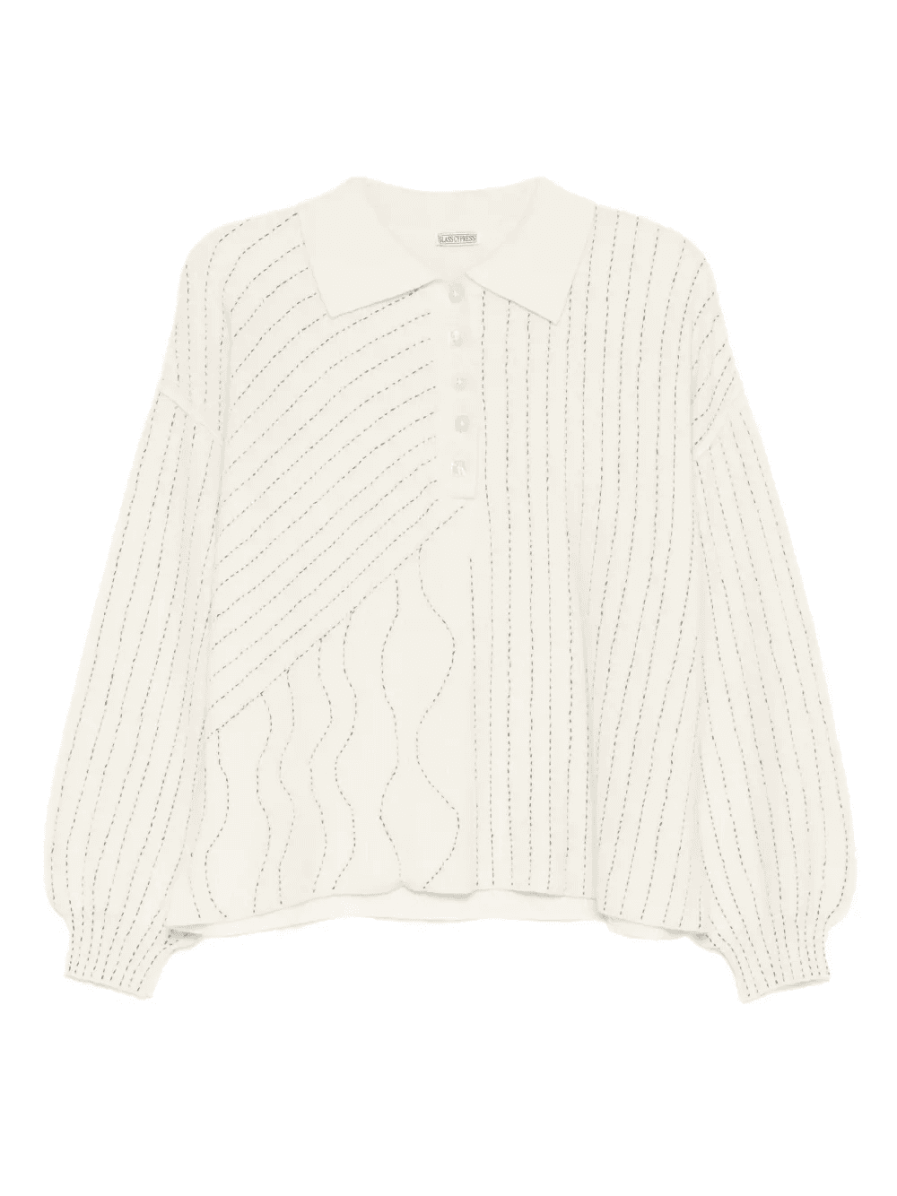 stitch-detail polo shirt - Image 1