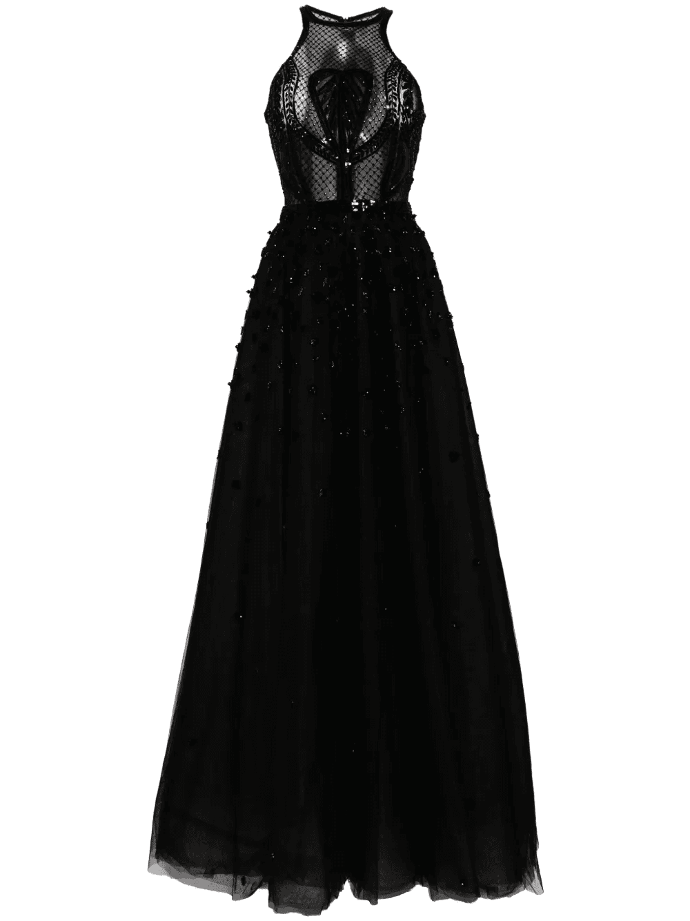 beaded halterneck gown - Image 1