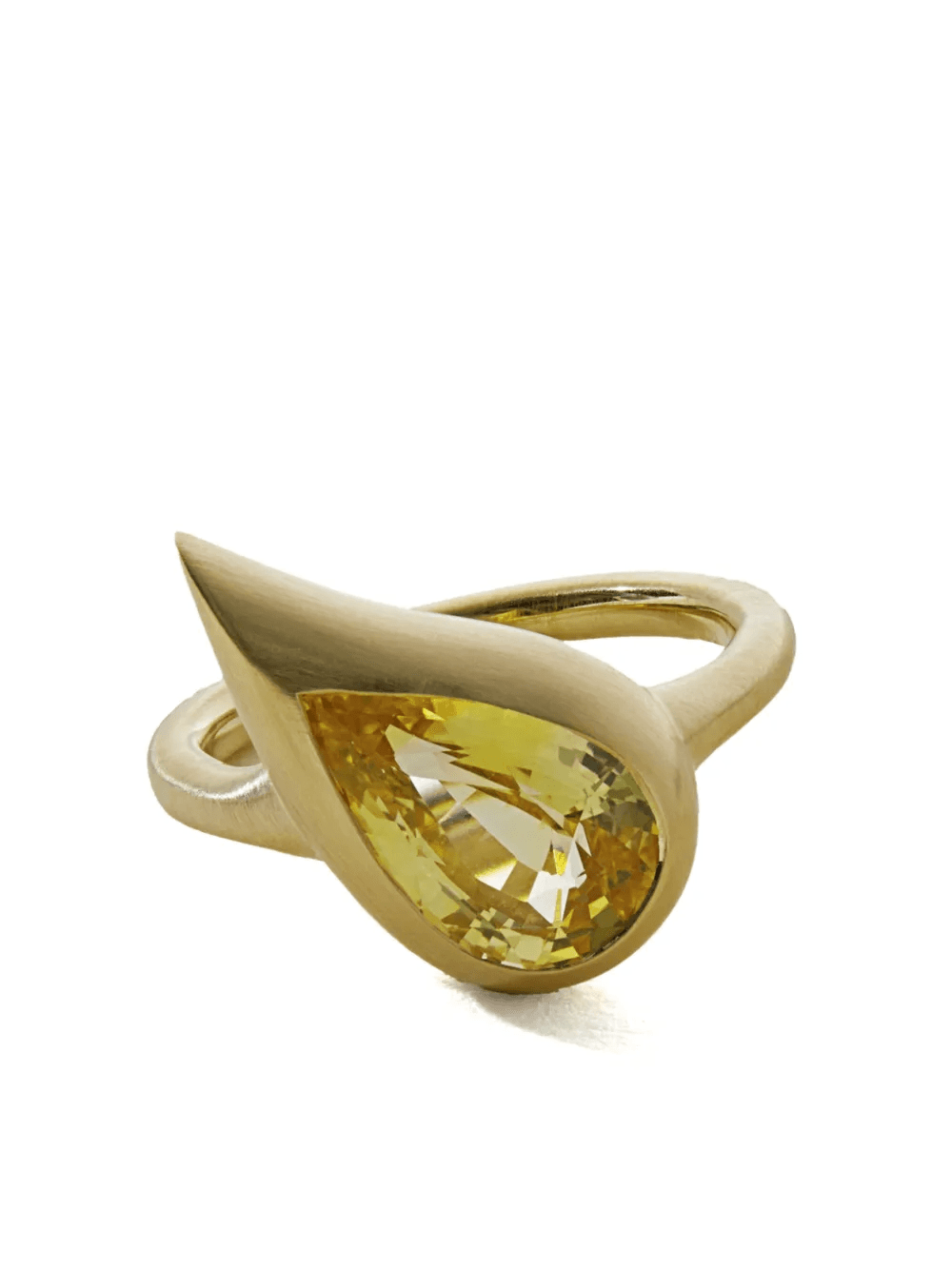 18kt yellow gold Mika sapphire pinky ring - Image 1
