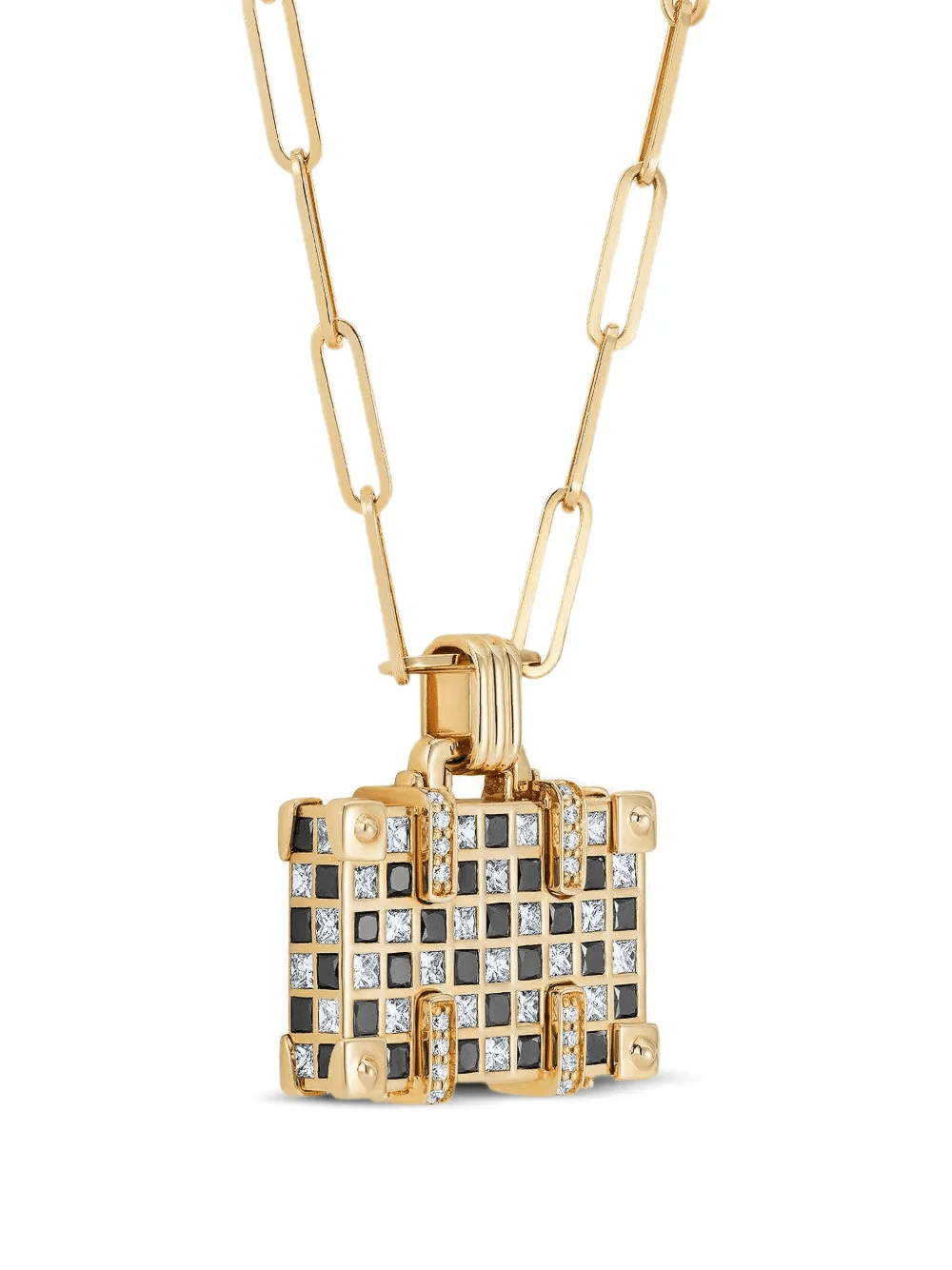 14kt yellow gold Weekend Night and Day Suitcase necklace - Image 1
