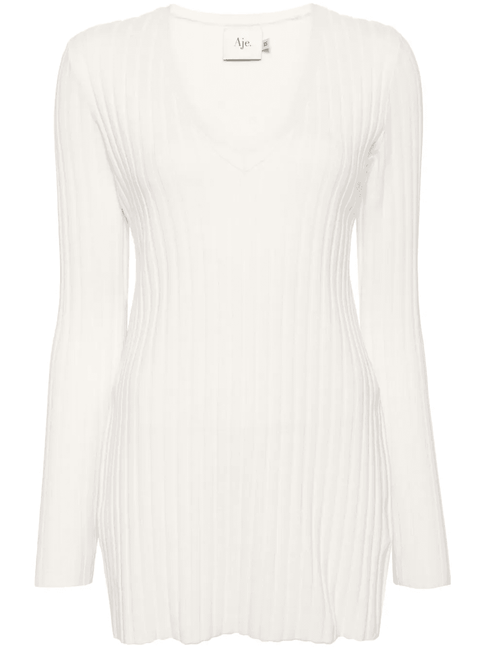 logo-tape ribbed-knit jumper - Image 1