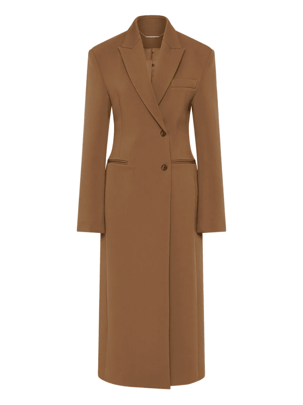 Sergio padded-shoulder coat - Image 1