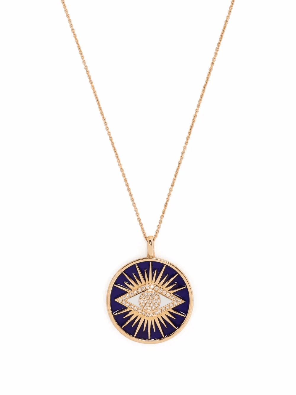 18kt rose gold enamel and diamond necklace - Image 1