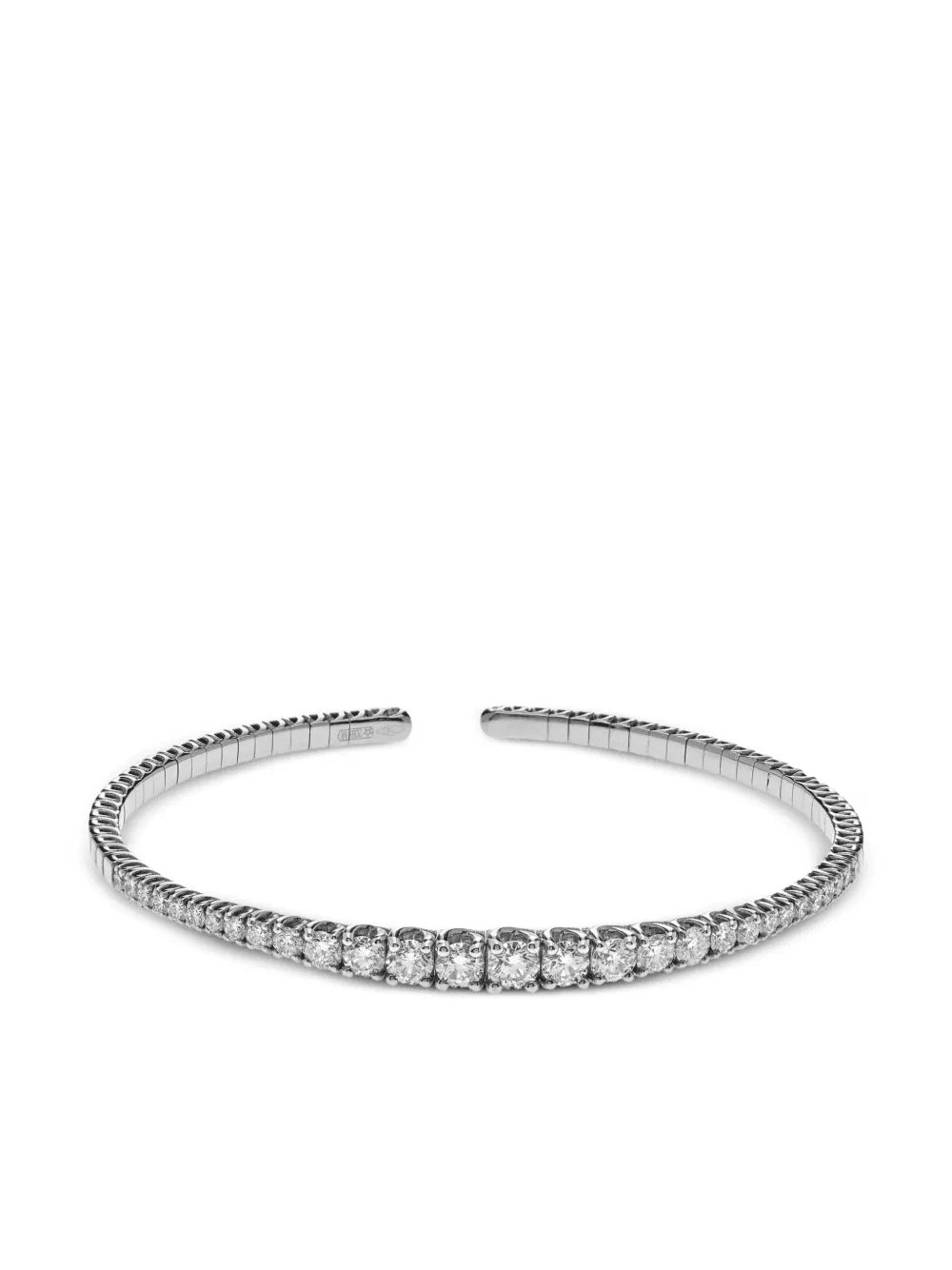 18kt white gold diamond cuff bracelet - Image 1