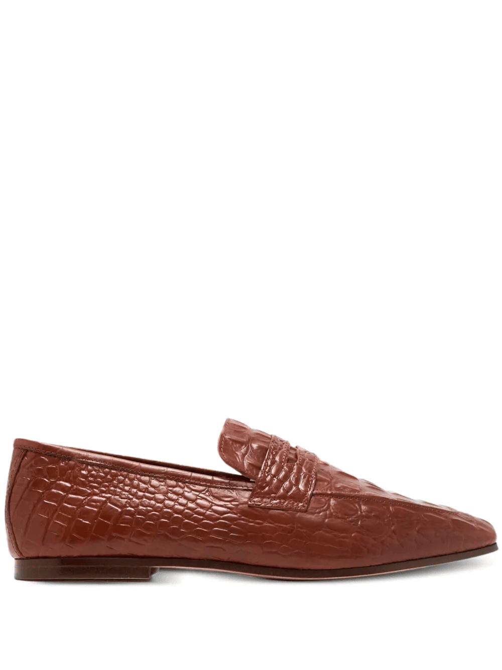 crocodile-embossed penny-strap loafers - Image 1