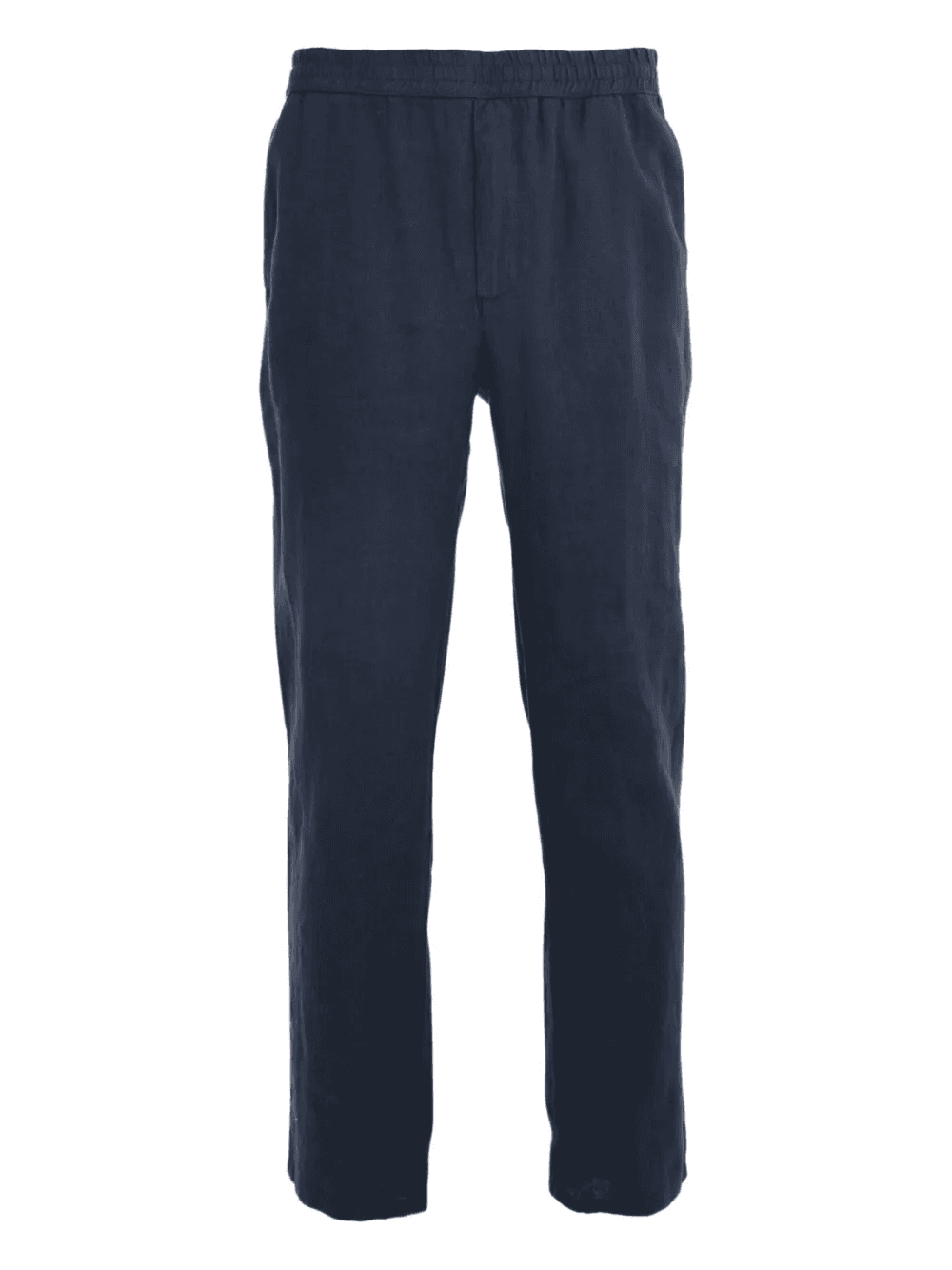 elastic-waist linen trousers - Image 1