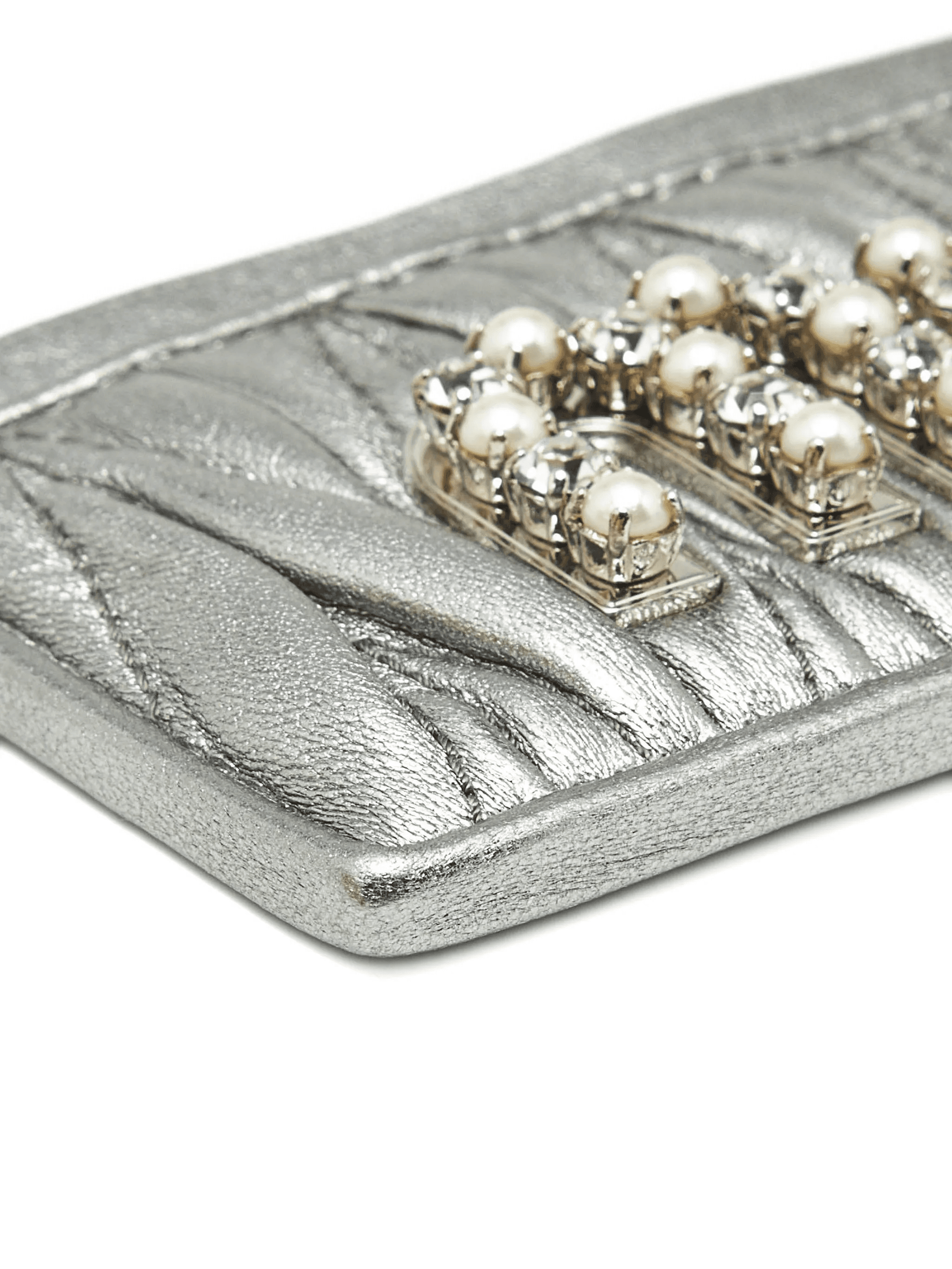 logo-plaque quilted card holder - Image 1