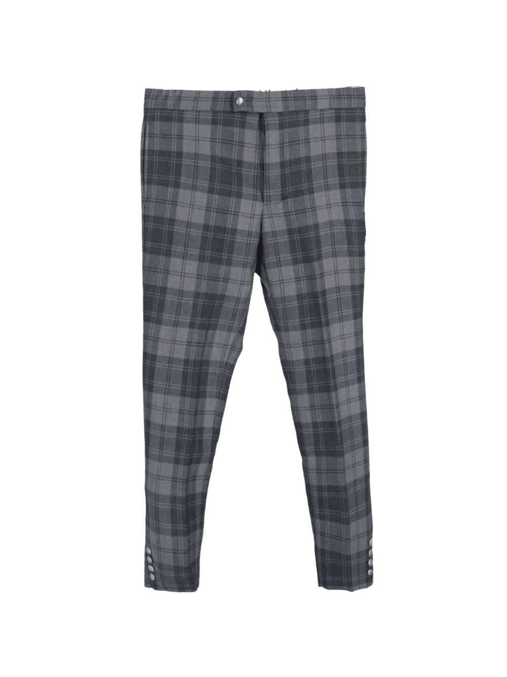 plaid-pattern trousers - Image 1