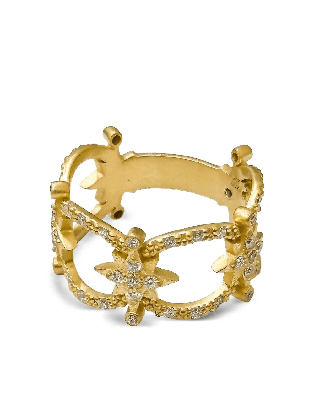 yellow gold diamond ring - Image 1