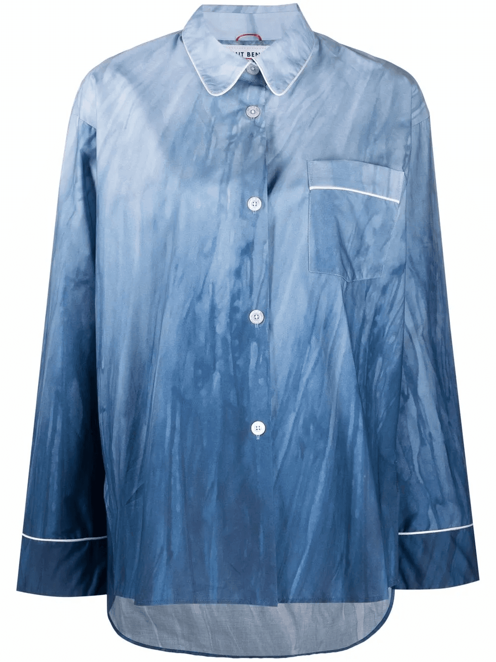 pipe-trim pajama shirt - Image 1