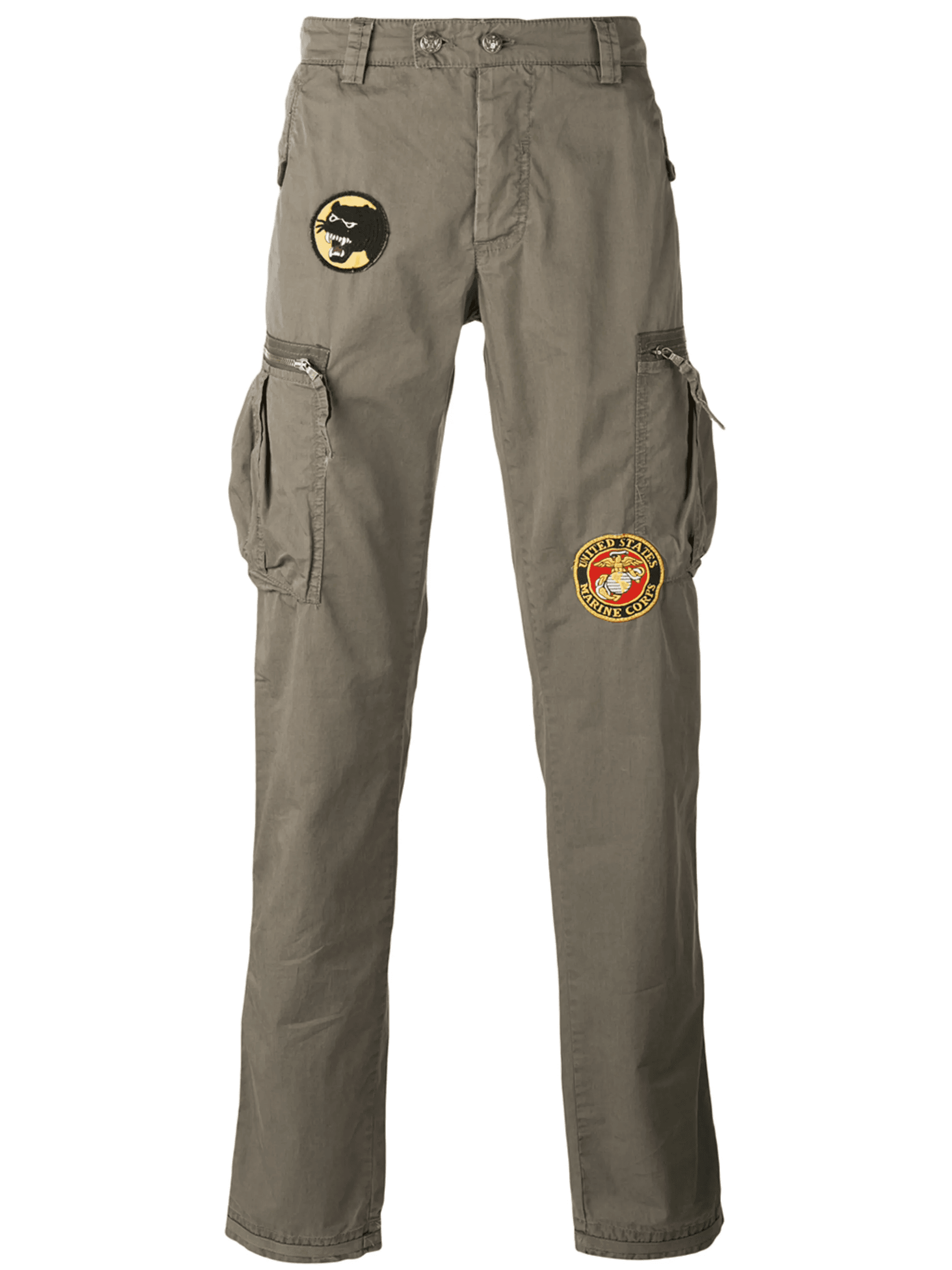 badge patch cargo trousers - Image 1