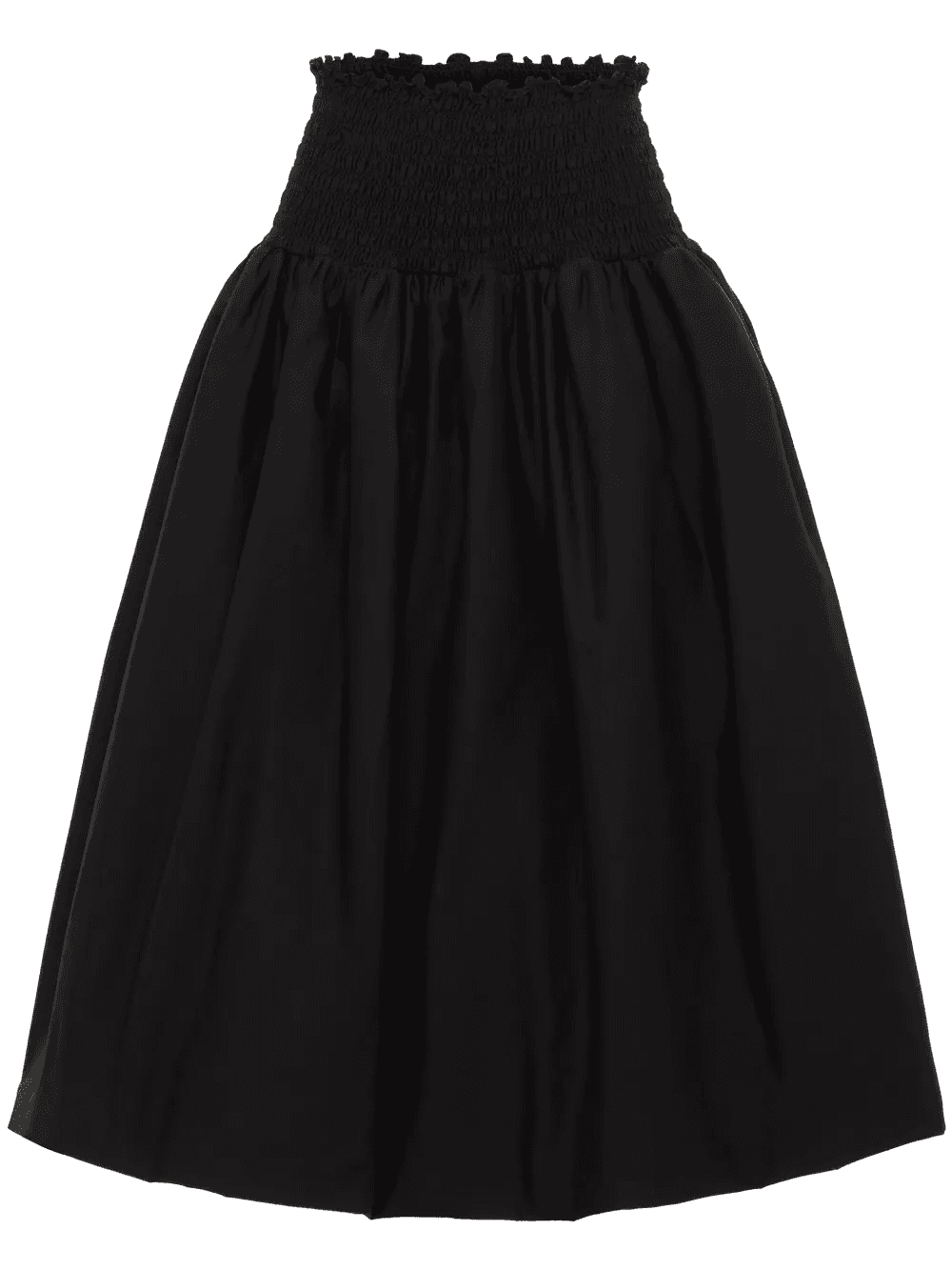 Roma smock-waist cotton midi skirt - Image 1