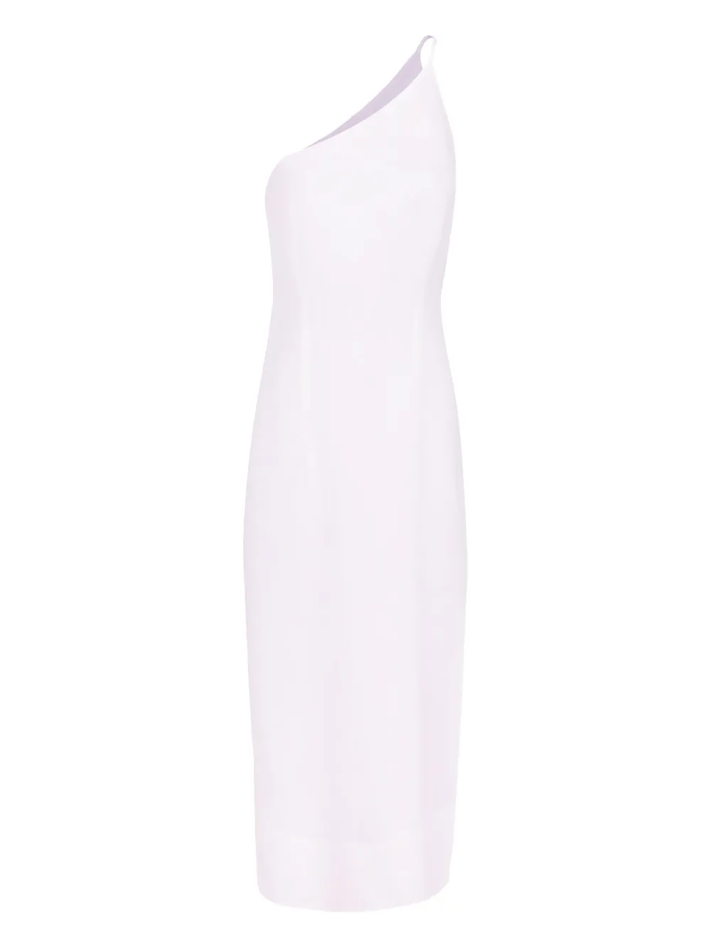 one-shoulder linen midi dress - Image 1