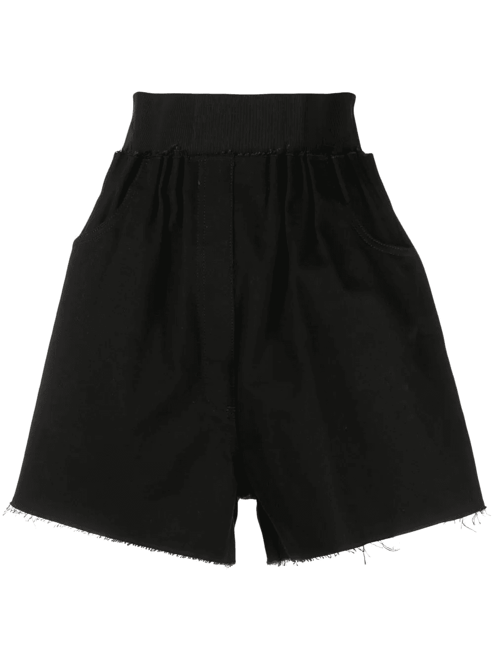high-waisted cotton shorts - Image 1