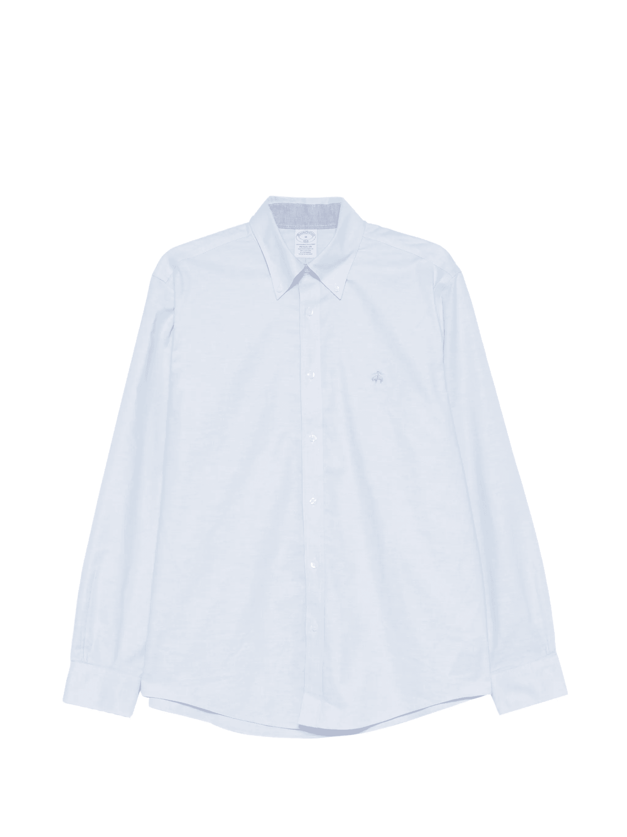 button-up logo-embroidered shirt - Image 1