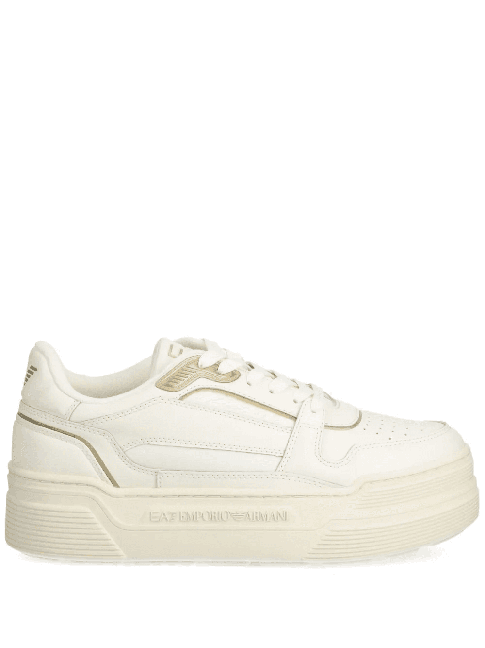 lace up leather trainers - Image 1