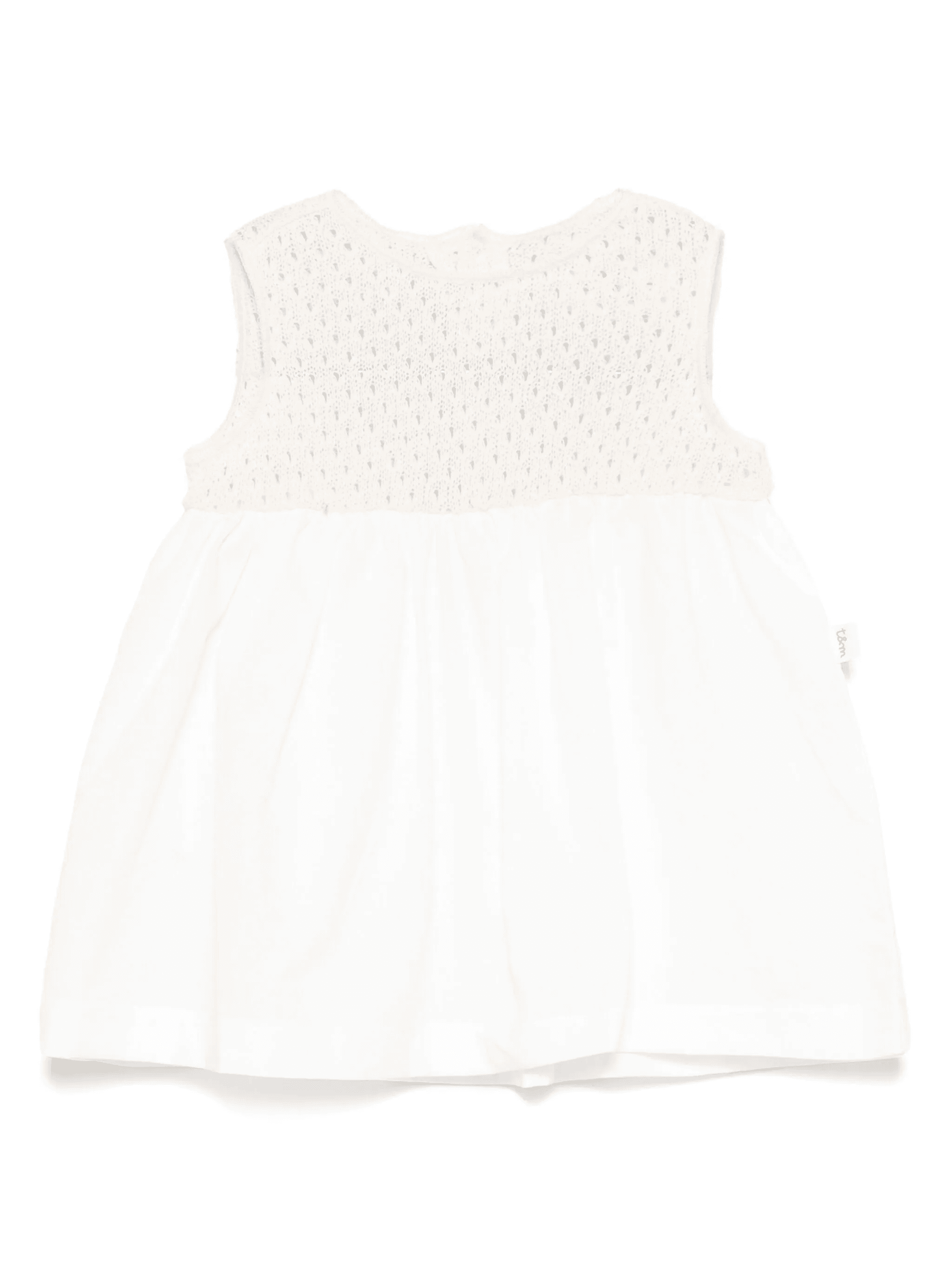 pointelle knit-detail dress - Image 1