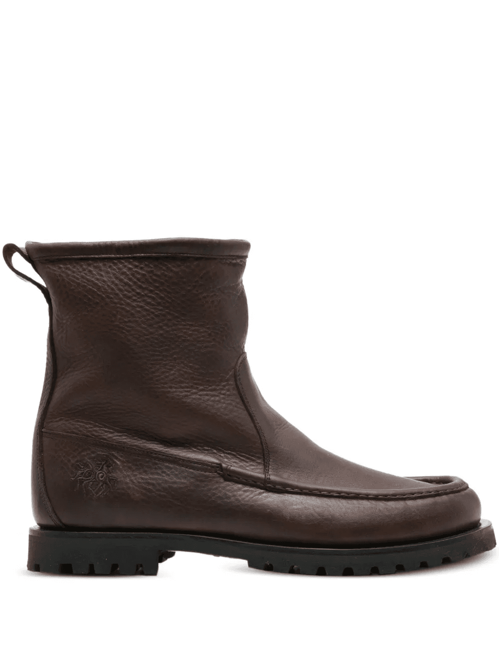 pull-tab leather boots - Image 1