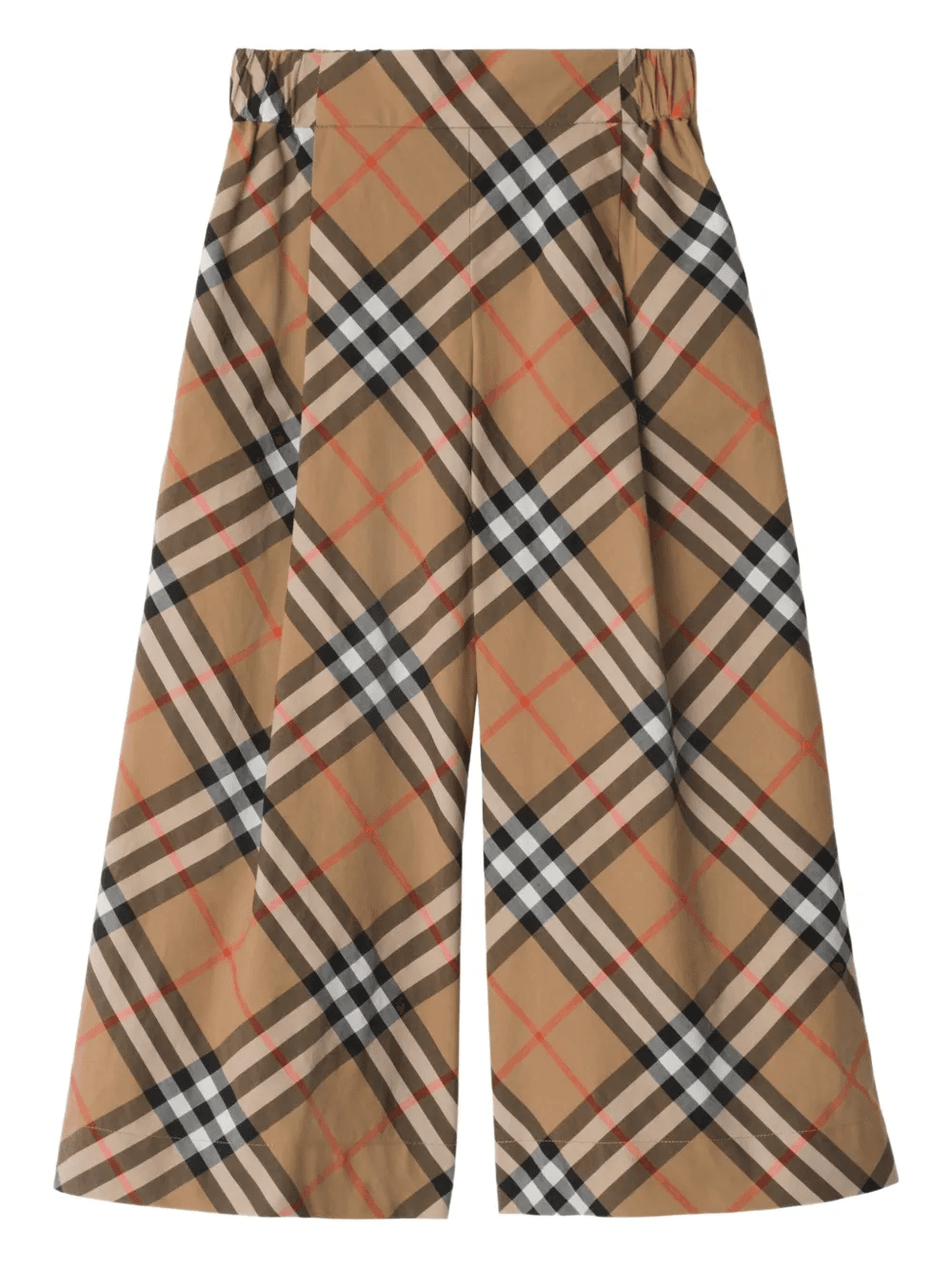 checked cotton trousers - Image 1