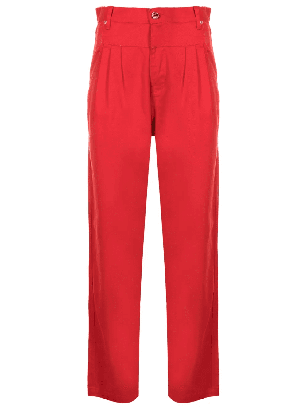 pleat-detail cotton trousers - Image 1