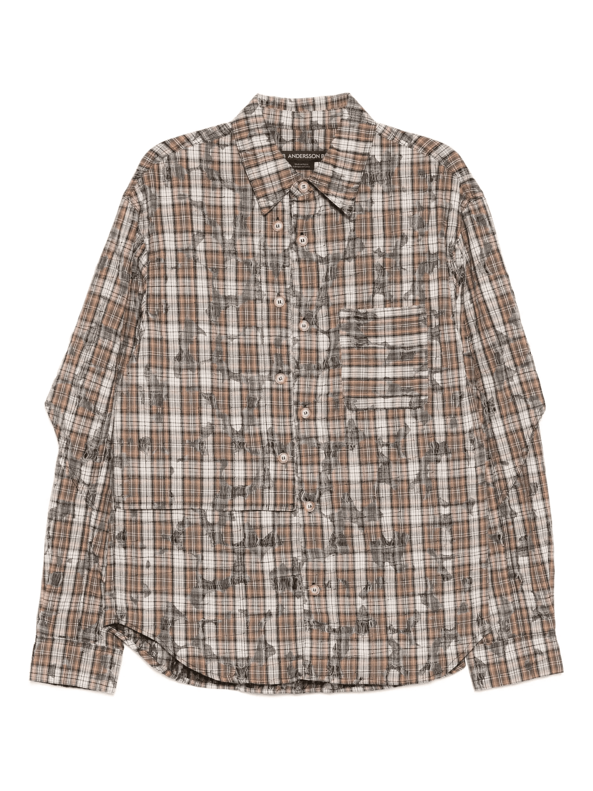 checked layered shirt - Image 1