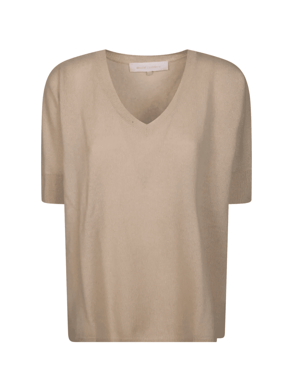 Kate V-neck short-sleeve cashmereT-shirt - Image 1