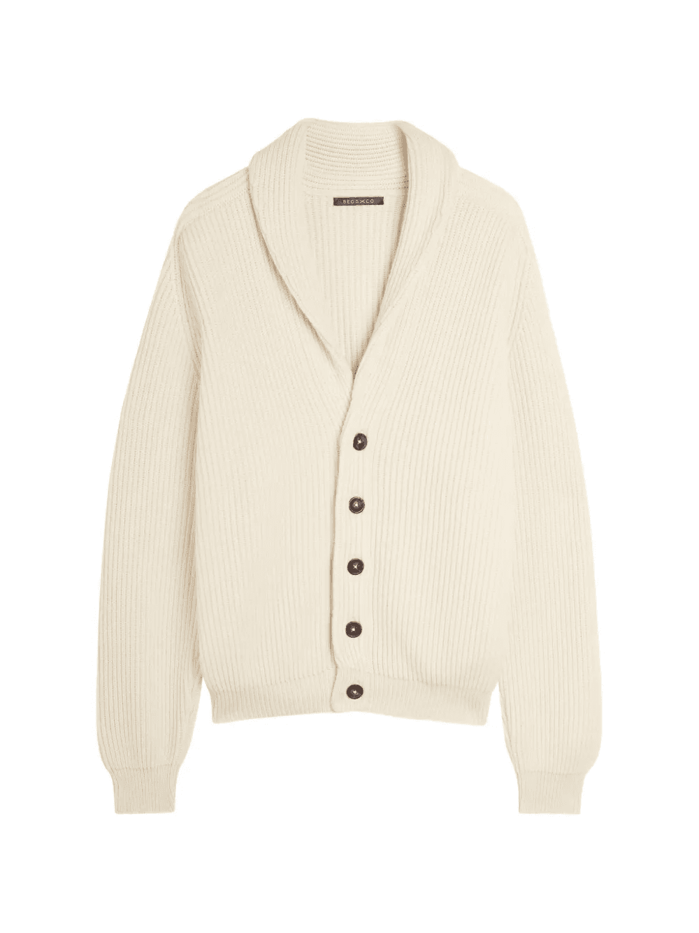 button ribbed cardigan - Image 1