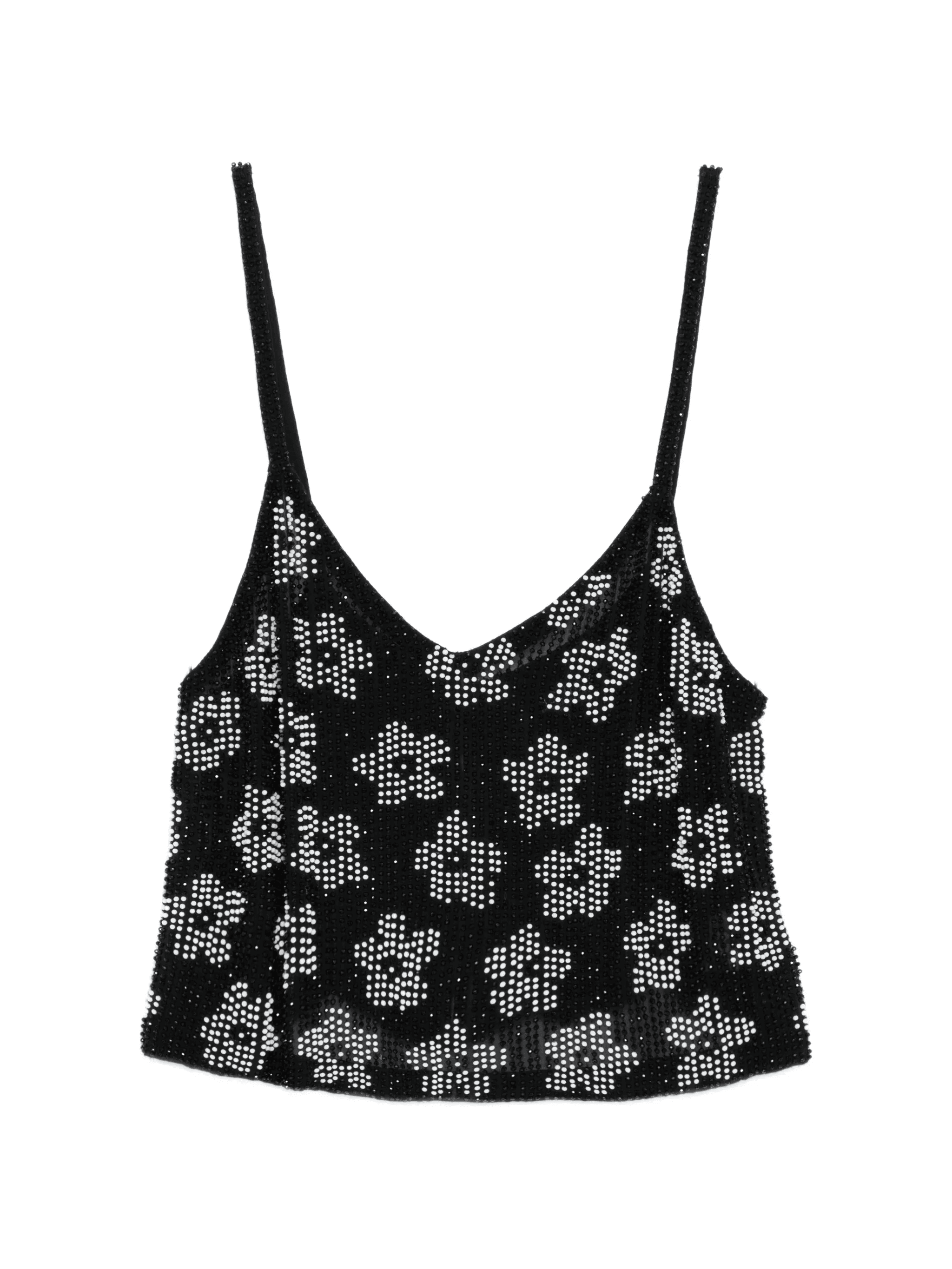floral sequin top - Image 1