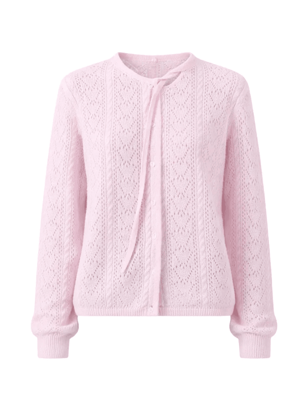 open-knit cardigan - Image 1