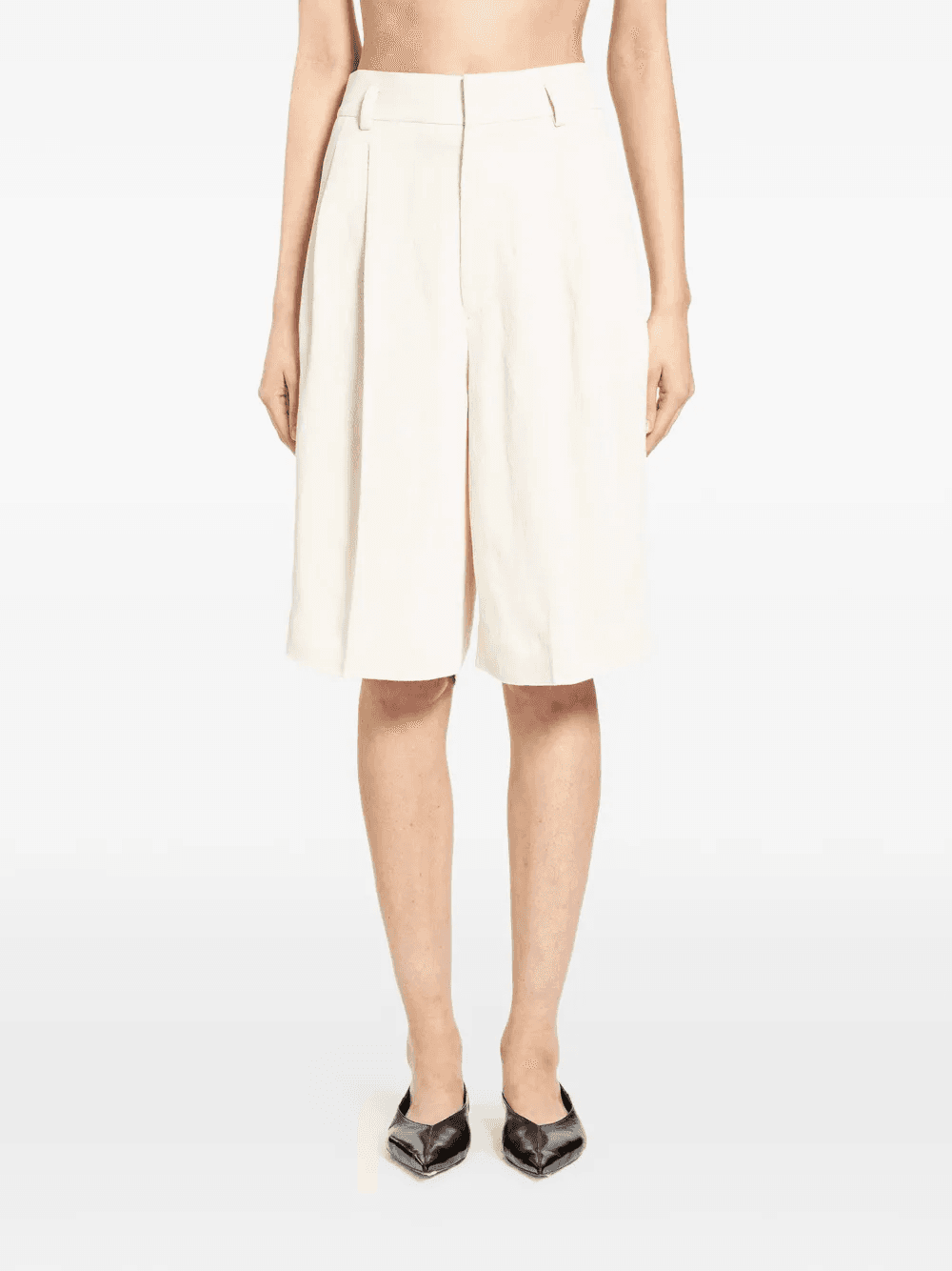 pleated tailored shorts - Image 1