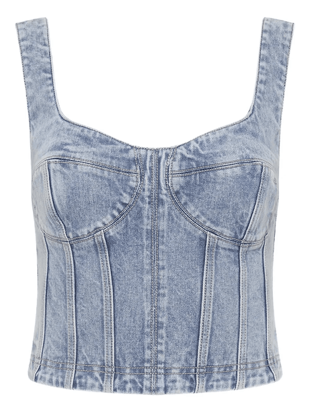 denim corset top - Image 1