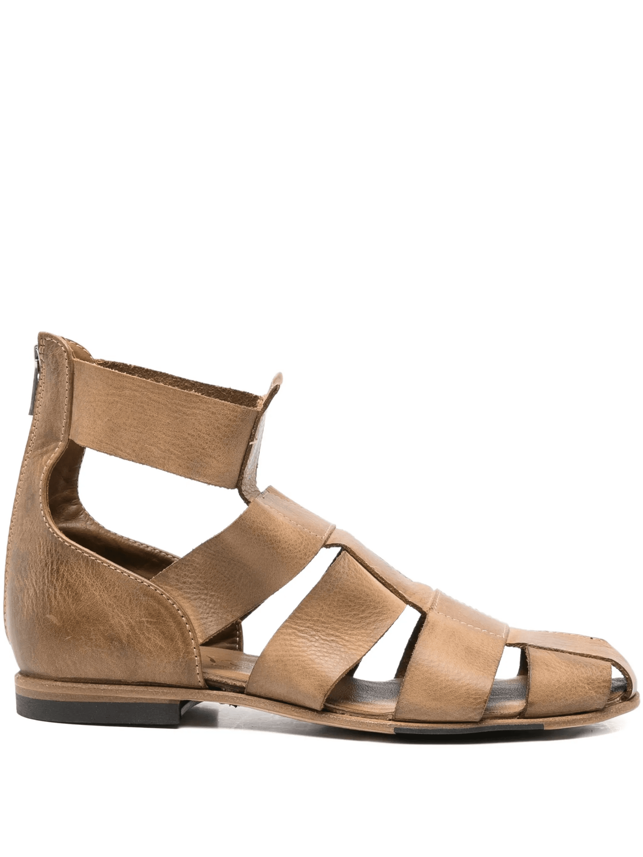 leather zipped sandals - Image 1