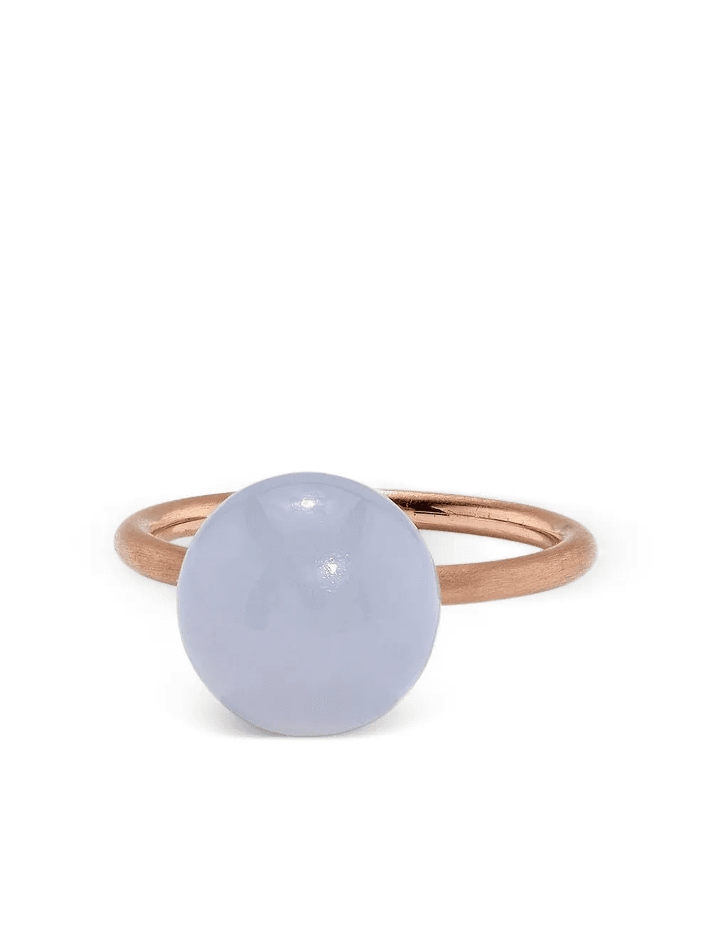 18kt rose gold Medium Gumball chalcedony ring - Image 1