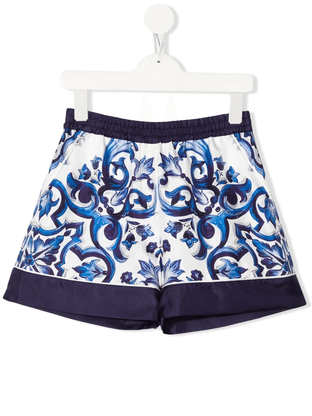 Majolica-print high-waisted shorts - Image 1