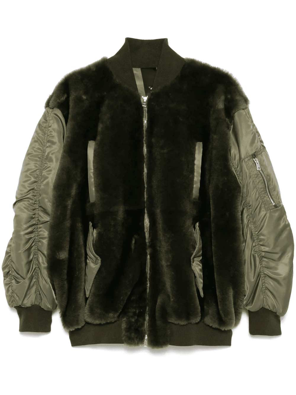 shearling bomber jacket - Image 1