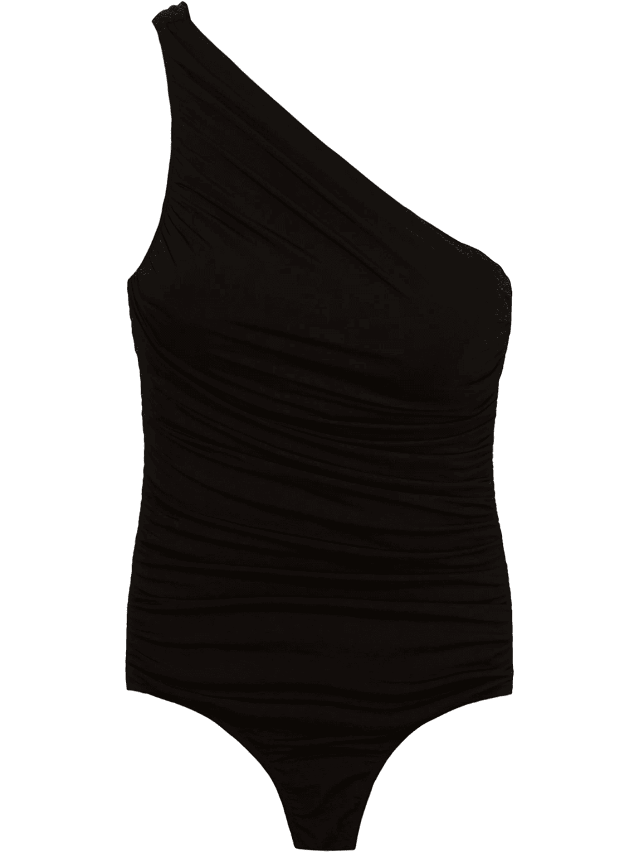 one shoulder draped swimsuit - Image 1