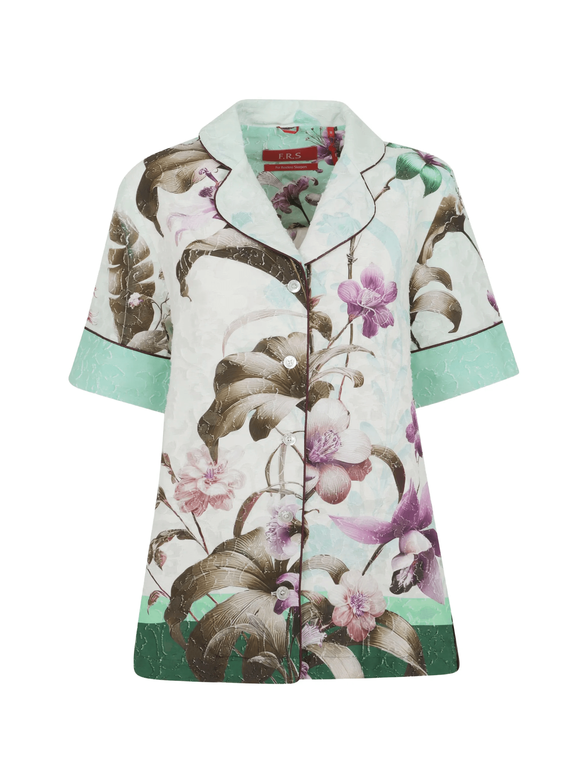floral print coll shirt - Image 1