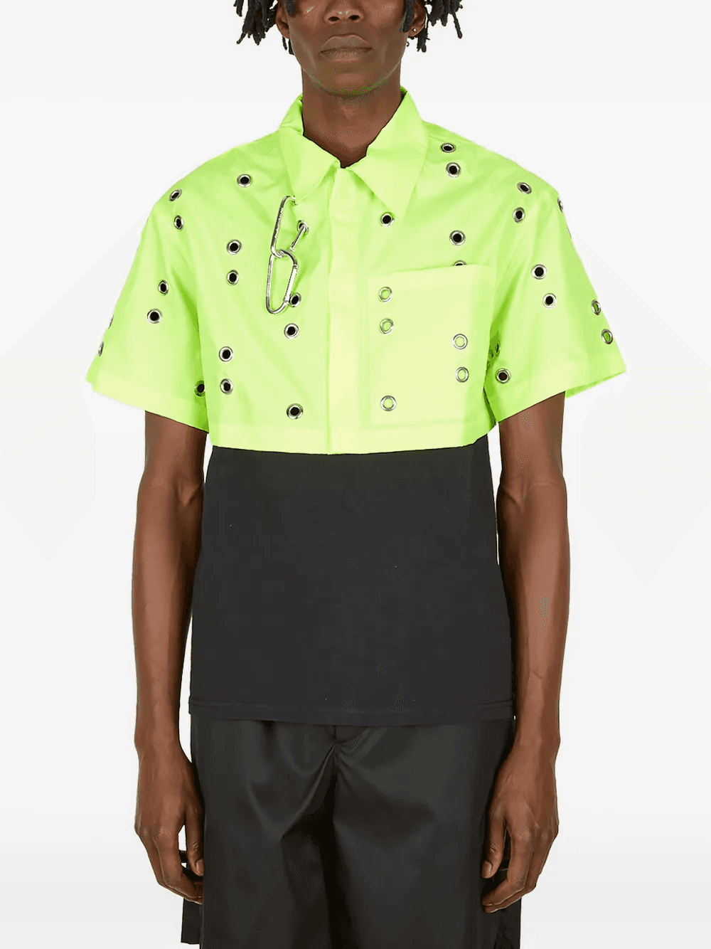 eyelet-embellished poplin shirt - Image 1