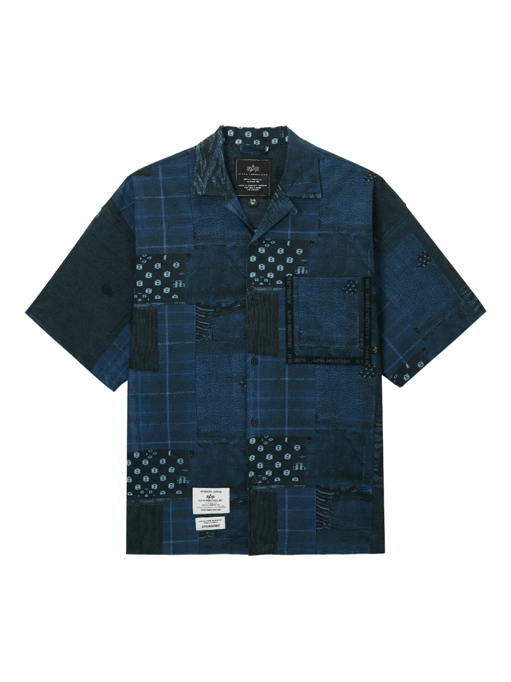 patchwork-pattern panelled shirt - Image 1