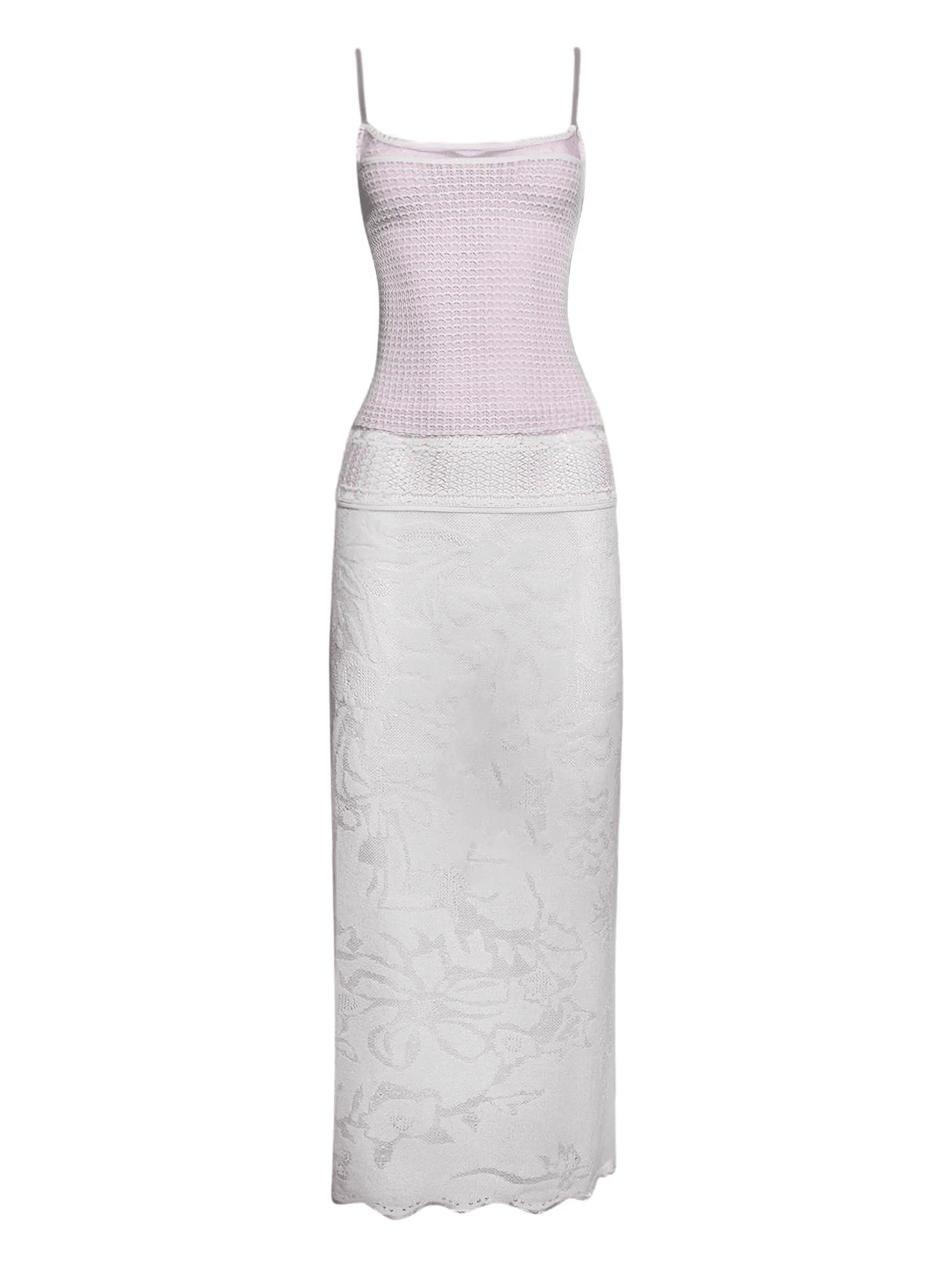 lace-detailing midi dress - Image 1