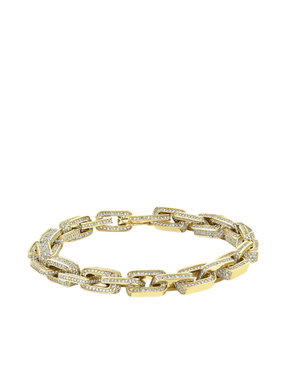 18K yellow gold pavé diamond bracelet - Image 1
