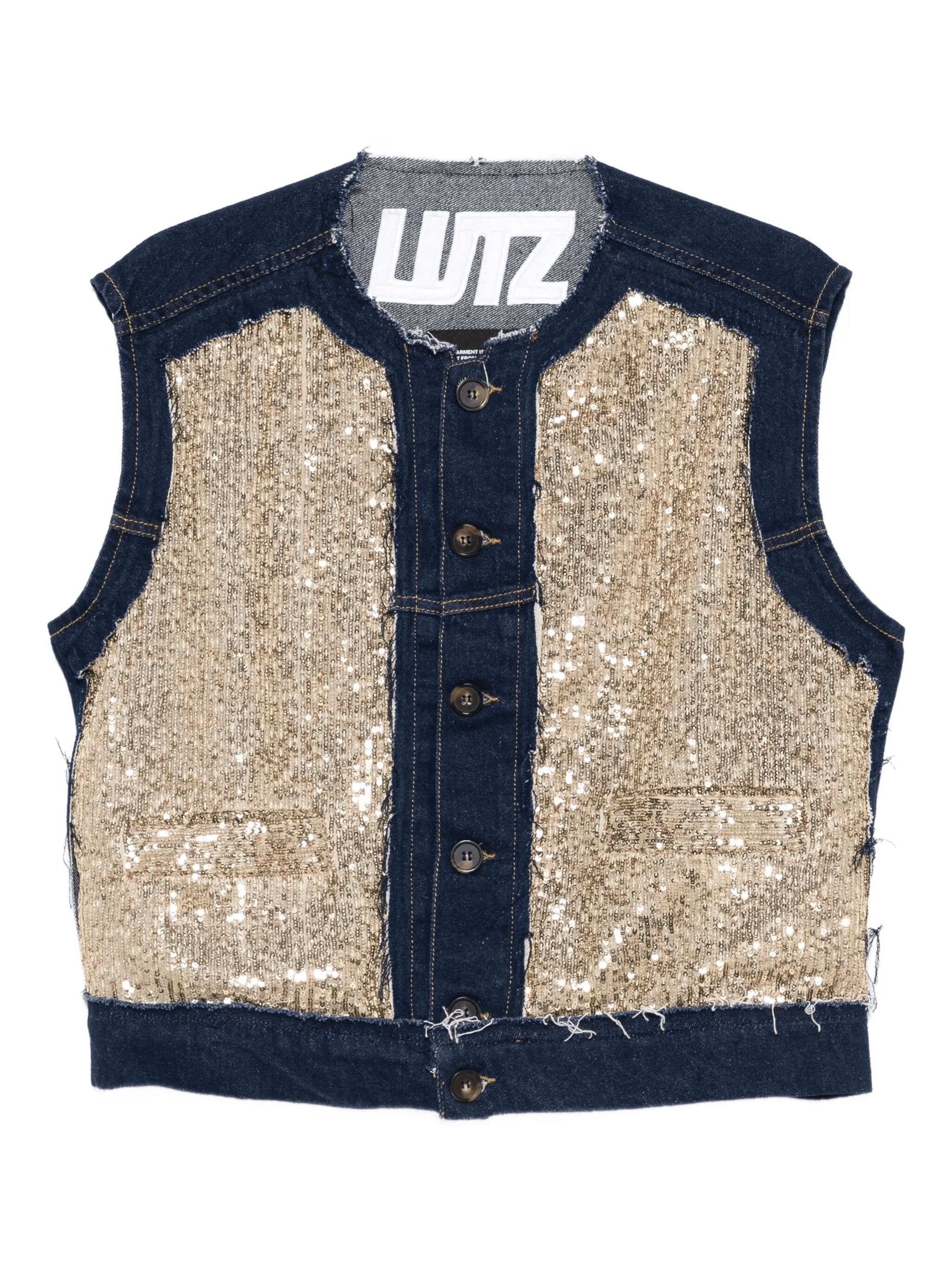 Flirt embellished denim vest - Image 1