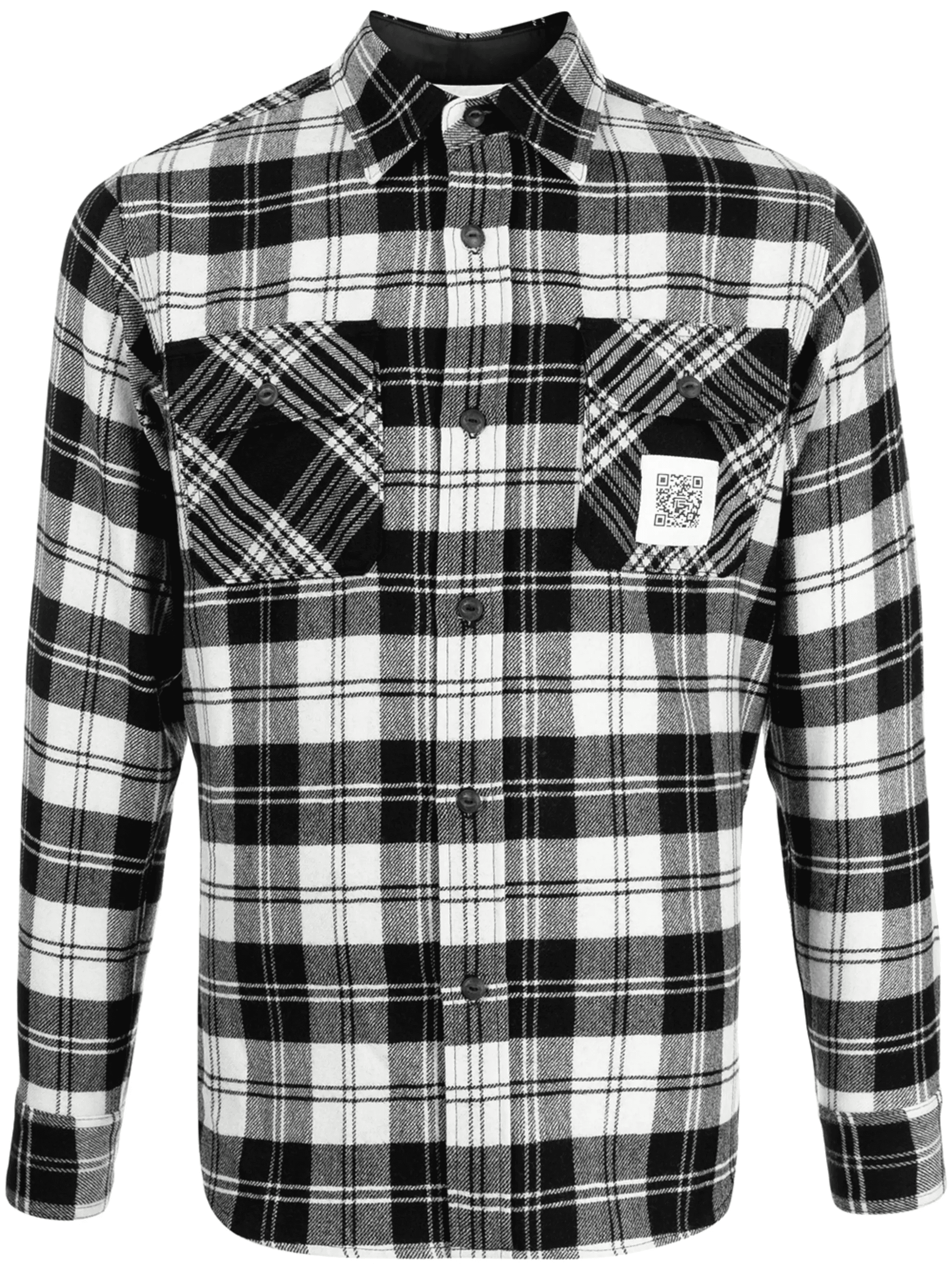 pleated flannel shirt - Image 1