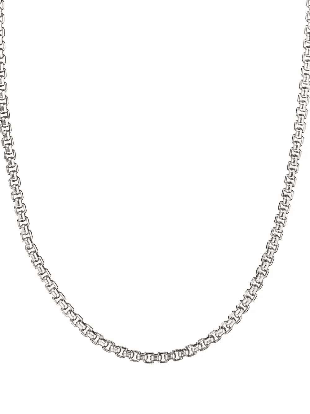 14kt yellow gold and sterling silver Box Chain necklace - Image 1