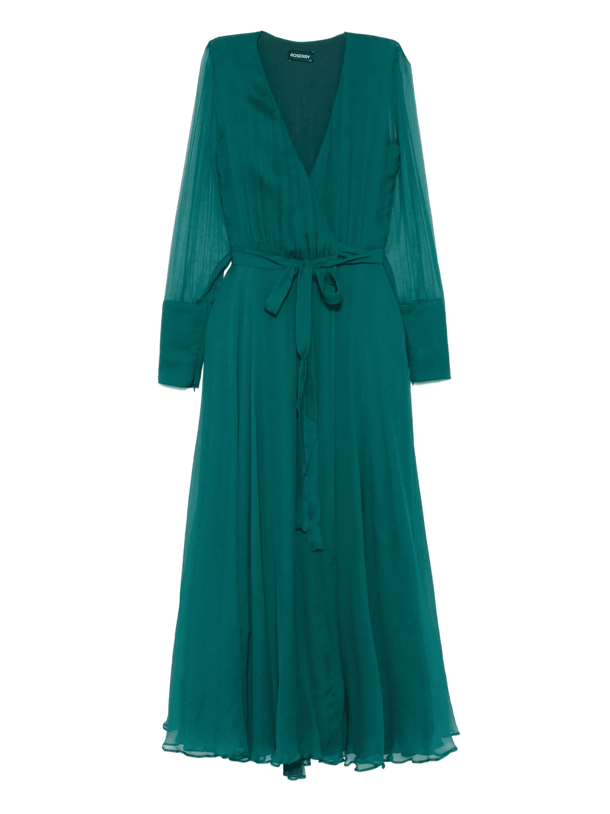 wrap long-sleeve midi dress - Image 1