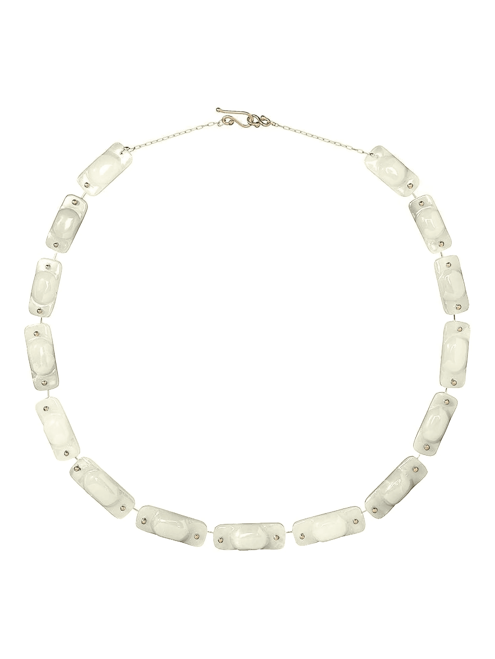 18kt yellow gold Stone Tiles pearl necklace - Image 1