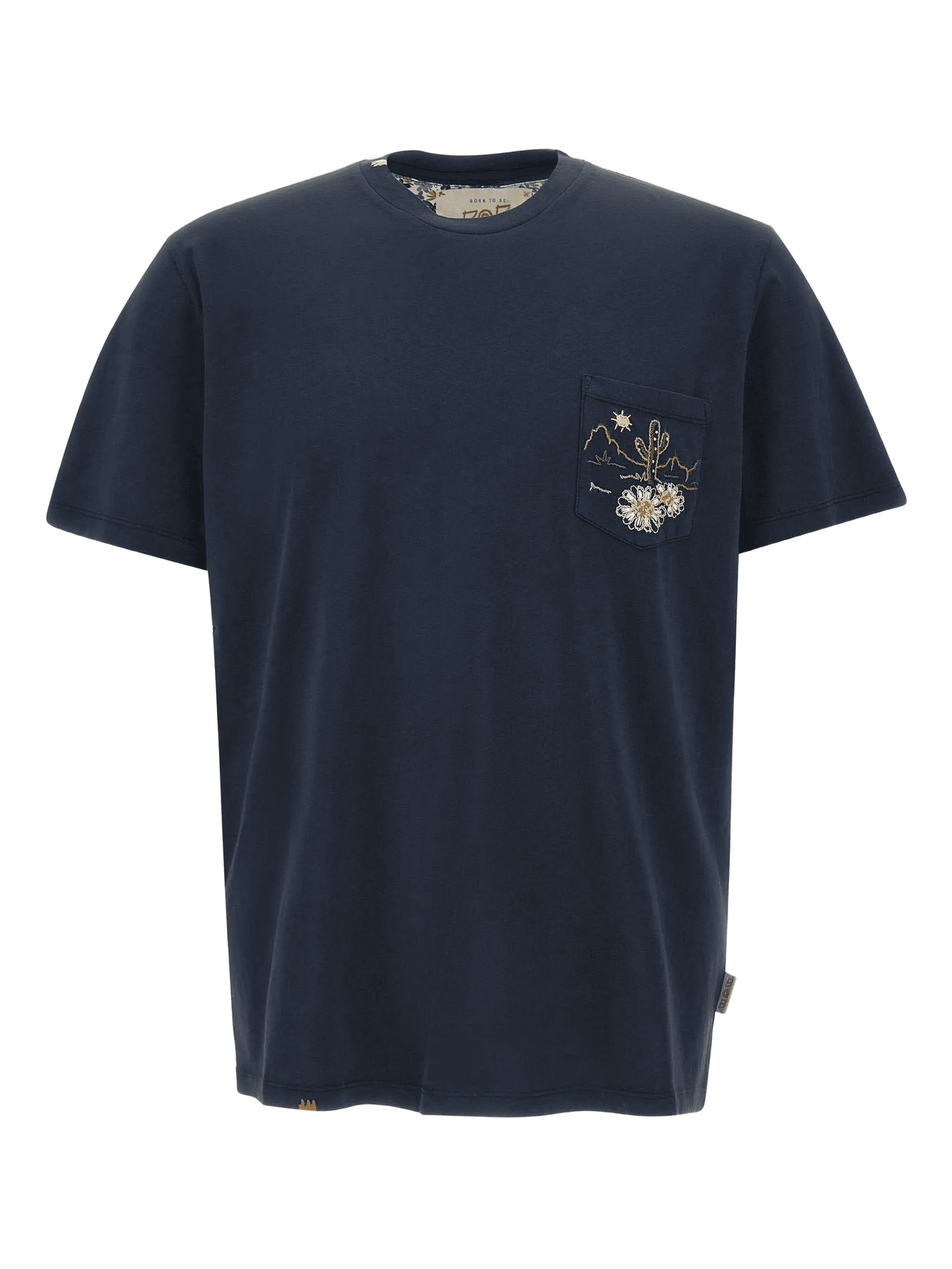 embroidered-pocket T-shirt - Image 1